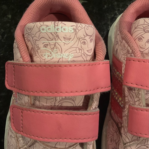 Adidas Girls' Toddler x Disney Princess Breaknet Sneakers Velcro in Pink Sz 8 - Picture 12 of 13